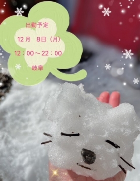 ありがとうございました☆次回出勤12月8日です☆